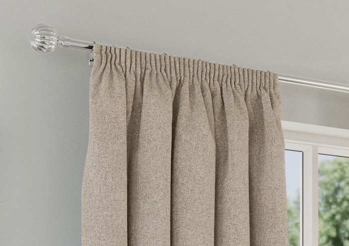 Dallas (Blackout) Pencil Pleat, Natural - Ready Made Curtains - Image 9